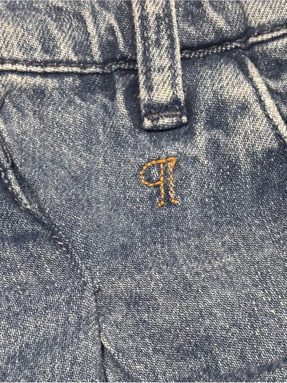 Pilcro Anthropologie Fluted Denim Skort Waist Size 30 NWOT